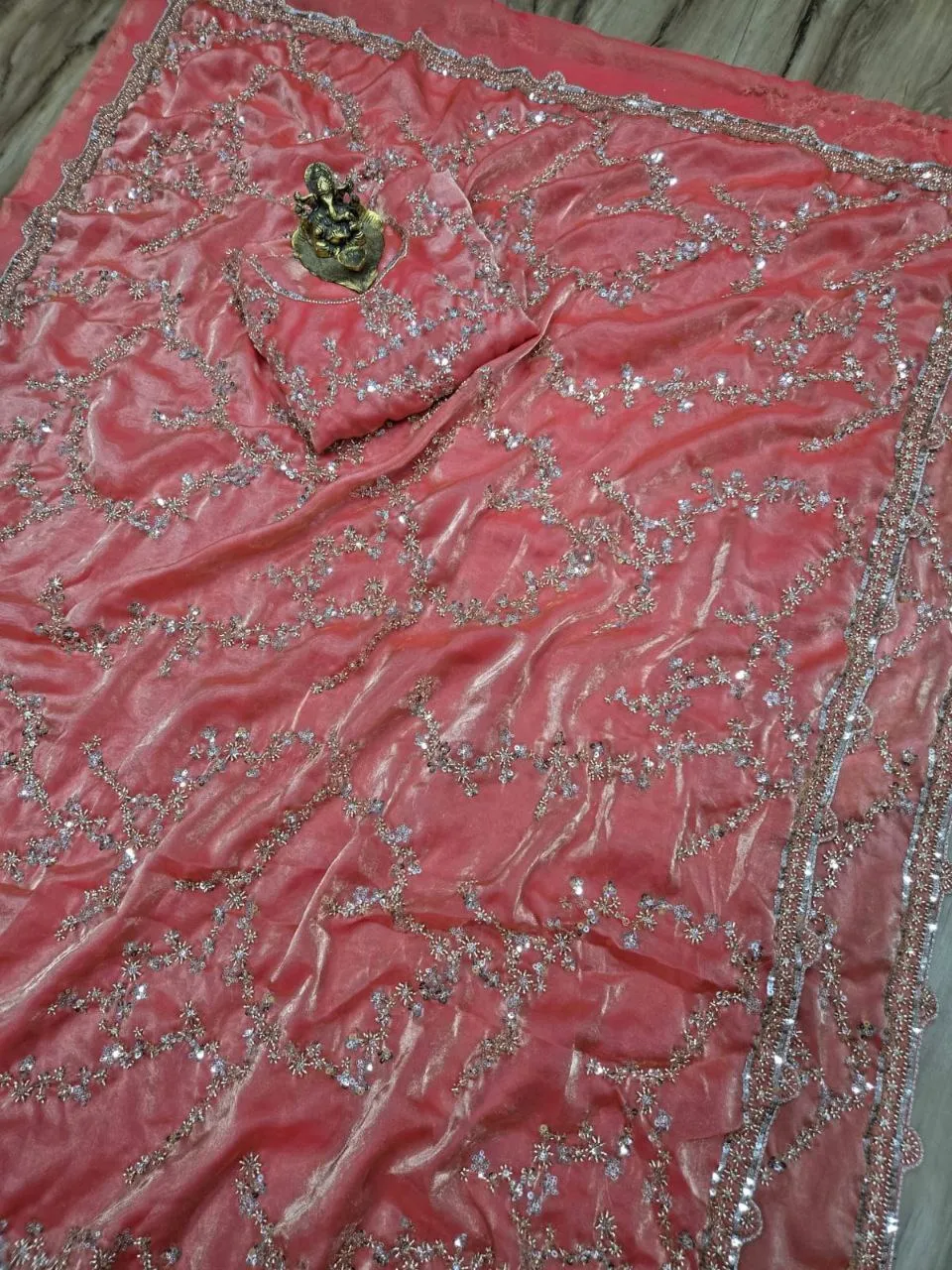 RC1 Vol 90 Space Silk Pearl Work Party Wear Sarees