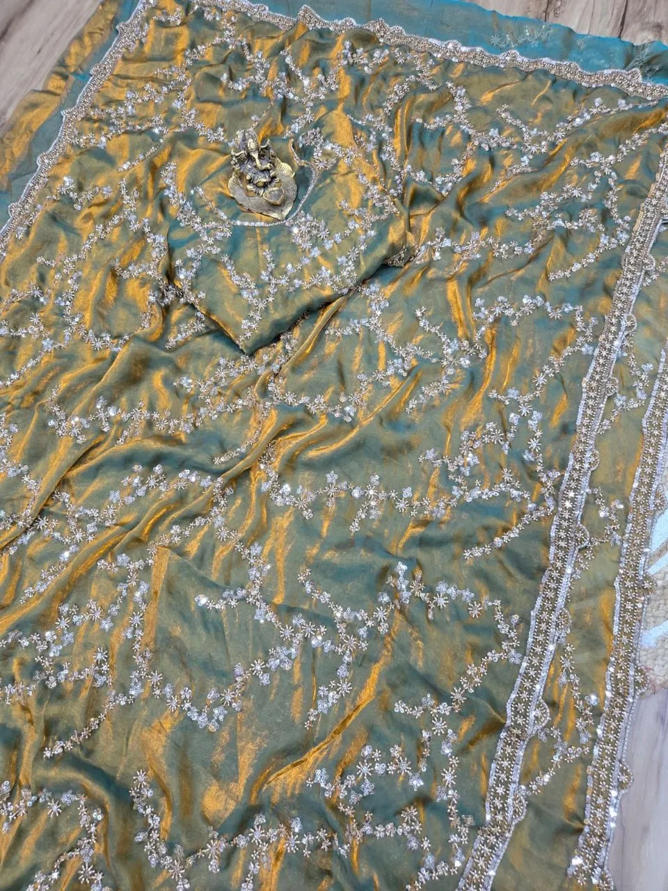 RC1 Vol 90 Space Silk Pearl Work Party Wear Sarees