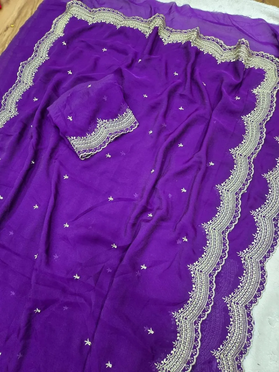 RC1 Vol 91 Nc Moss Satin Emrodairy Party Wear Sarees