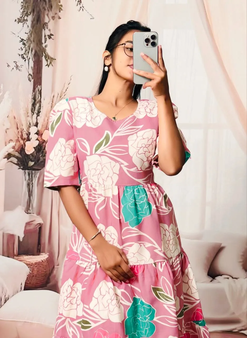 RM Cotton Printed Frock Kurtis