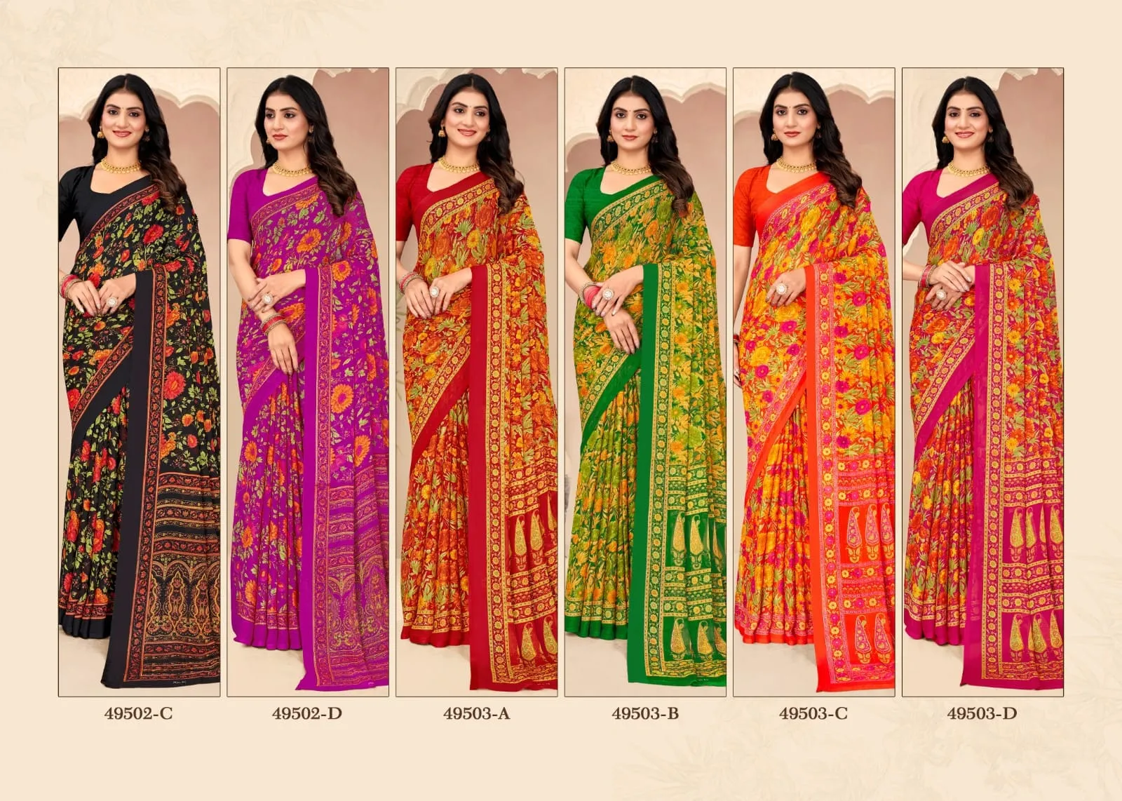 Ruchi Star Chiffon 205 Printed Casual Wear Saree Collection Sarees