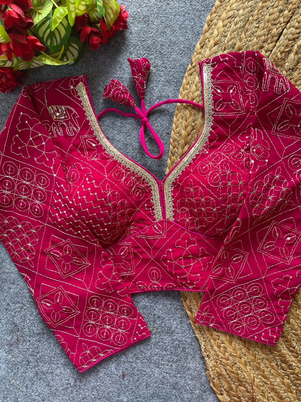 Ruhi Vol 110 Georgette Silk Gujarat Work Readymade Blouse