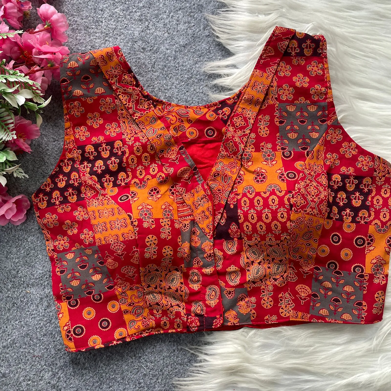 Ruhi Vol 75 Ajrak Cotton Printed Party Wear Readymade Blouse