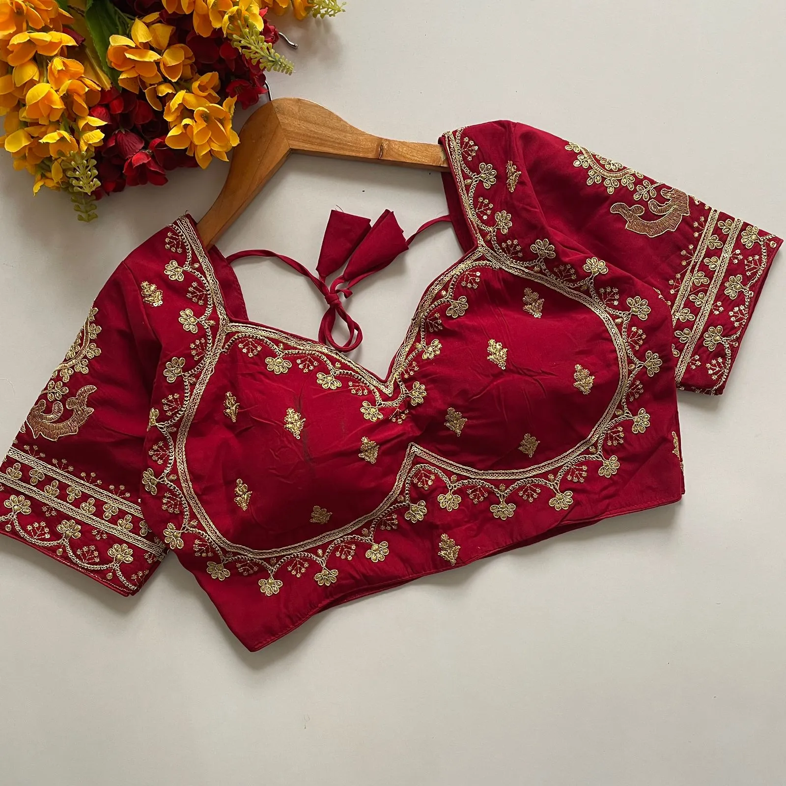 Ruhi Vol 82 Roman Silk Embroidery Bridal Wedding Readymade Blouse