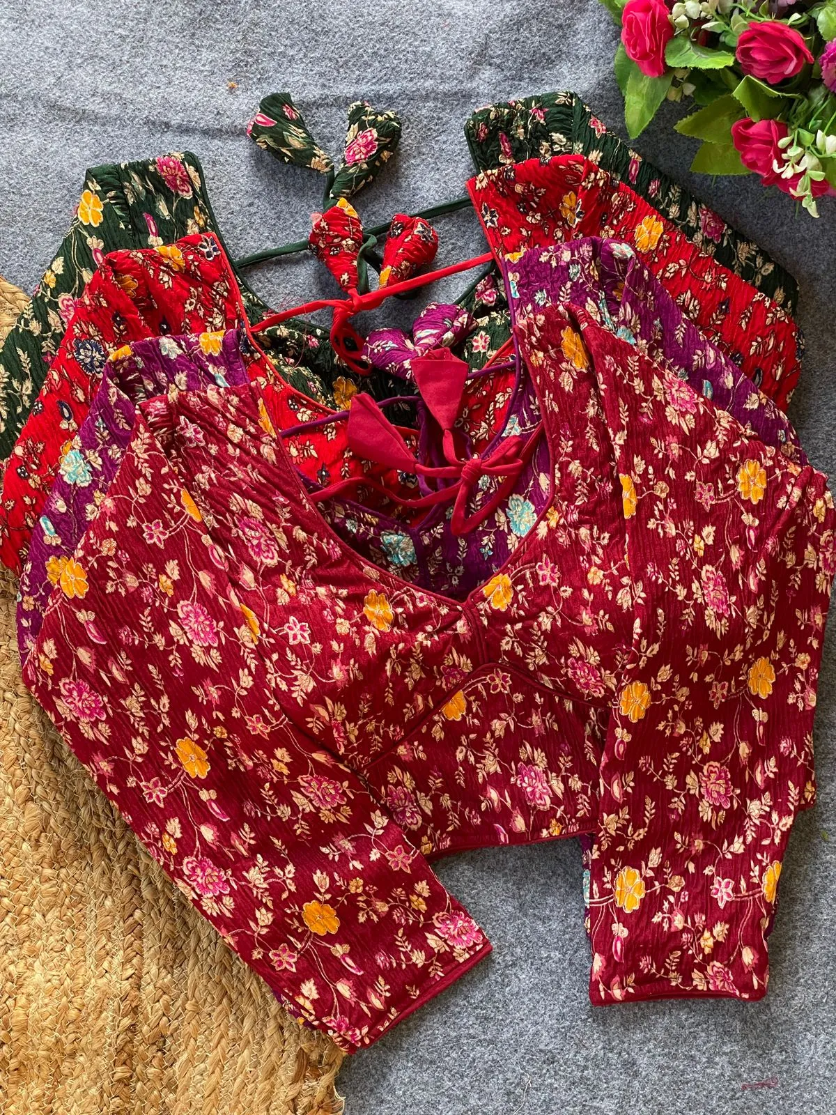 Ruhi Vol 87 Crush Silk Kashmiri Work Readymade Blouse