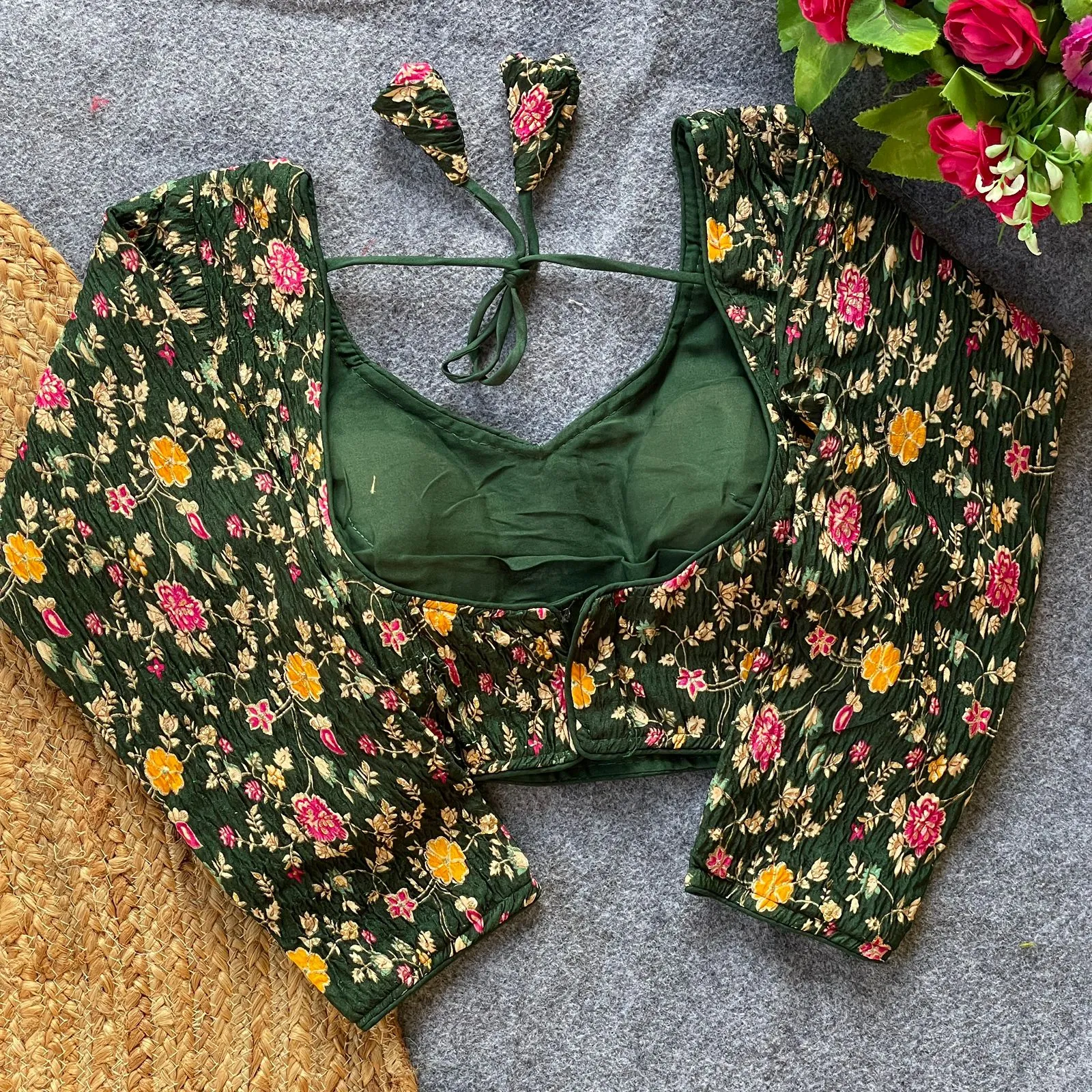 Ruhi Vol 87 Crush Silk Kashmiri Work Readymade Blouse