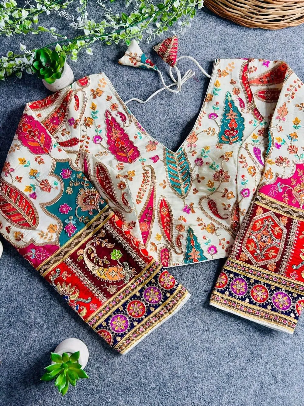 Ruhi Vol 89 Pure Crep Position Printed Readymade Blouse