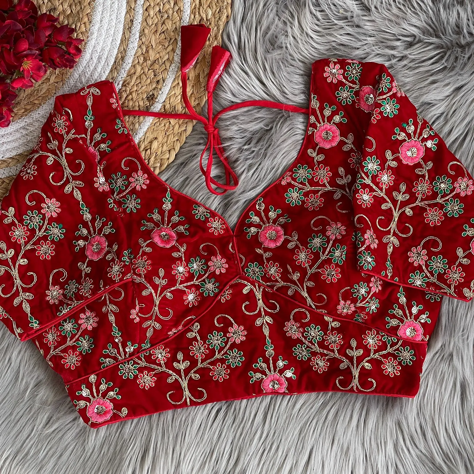 Ruhi Vol 95 Heavy Velvet Embroidery Wedding Readymade Blouse