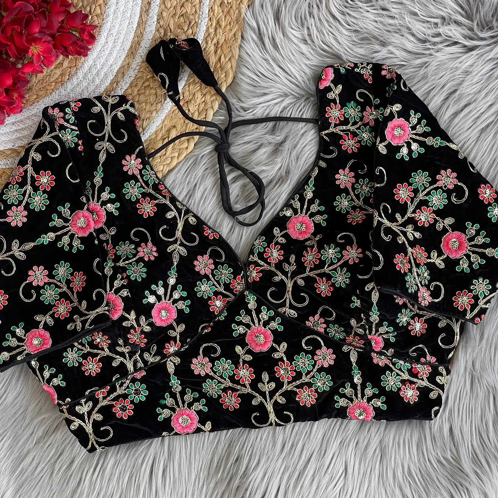 Ruhi Vol 95 Heavy Velvet Embroidery Wedding Readymade Blouse