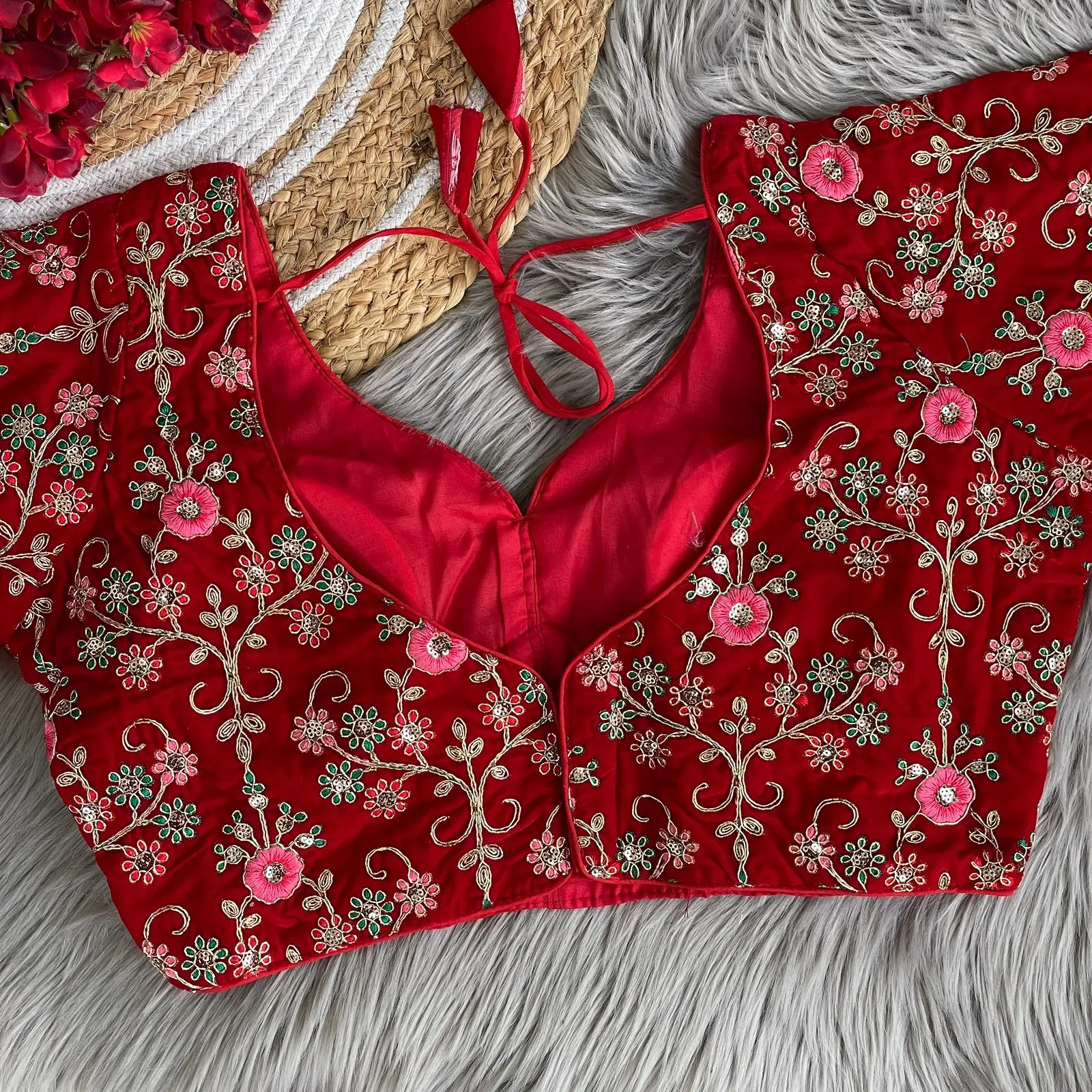 Ruhi Vol 95 Heavy Velvet Embroidery Wedding Readymade Blouse