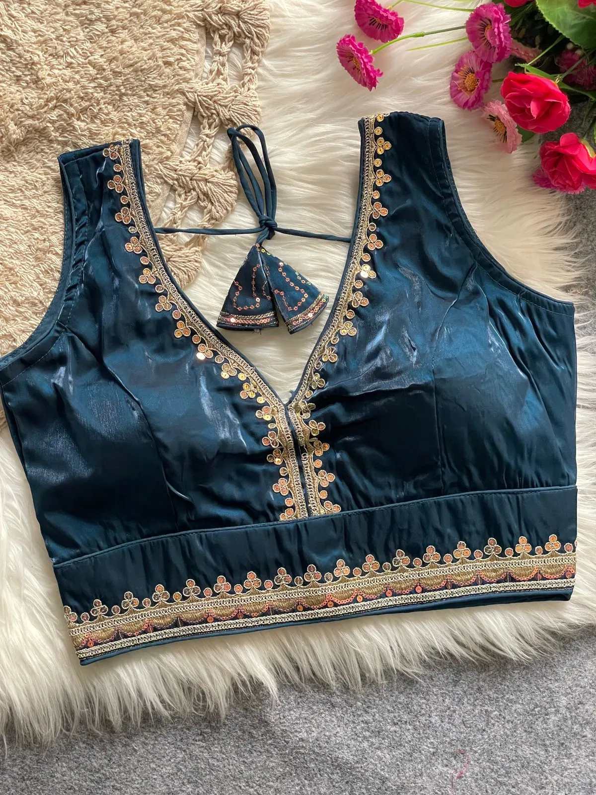 Ruhi Vol 99 Soft Silky Zimichoo Embroidery Readymade Blouse