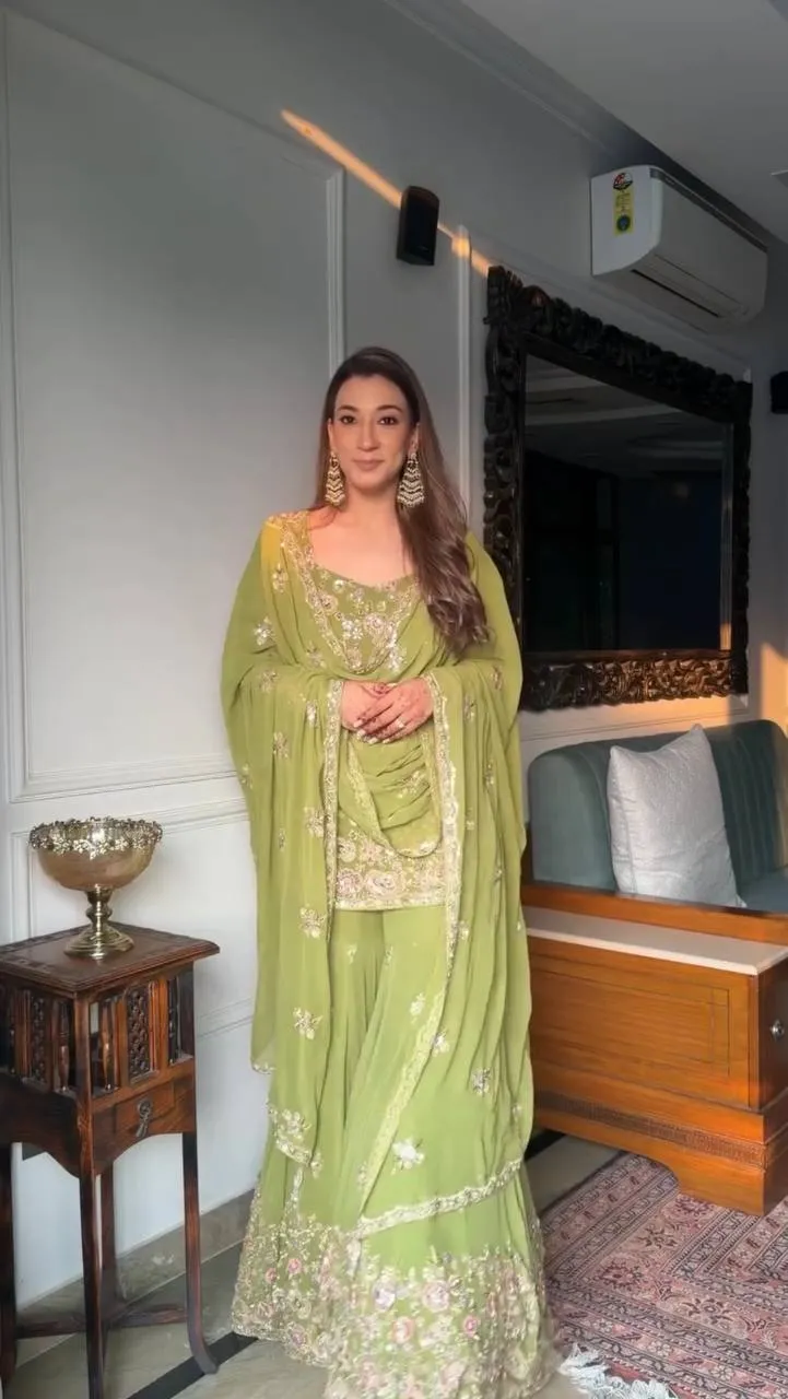 Sabina 1695 Faux Georgette Embroidery Readymade Dress