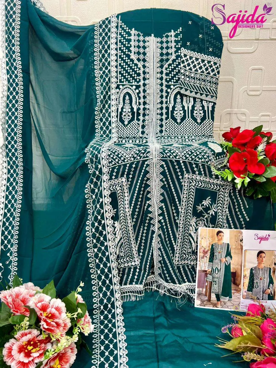 Sajida Designer Design No - 1113 Abcde Pakistani Suits