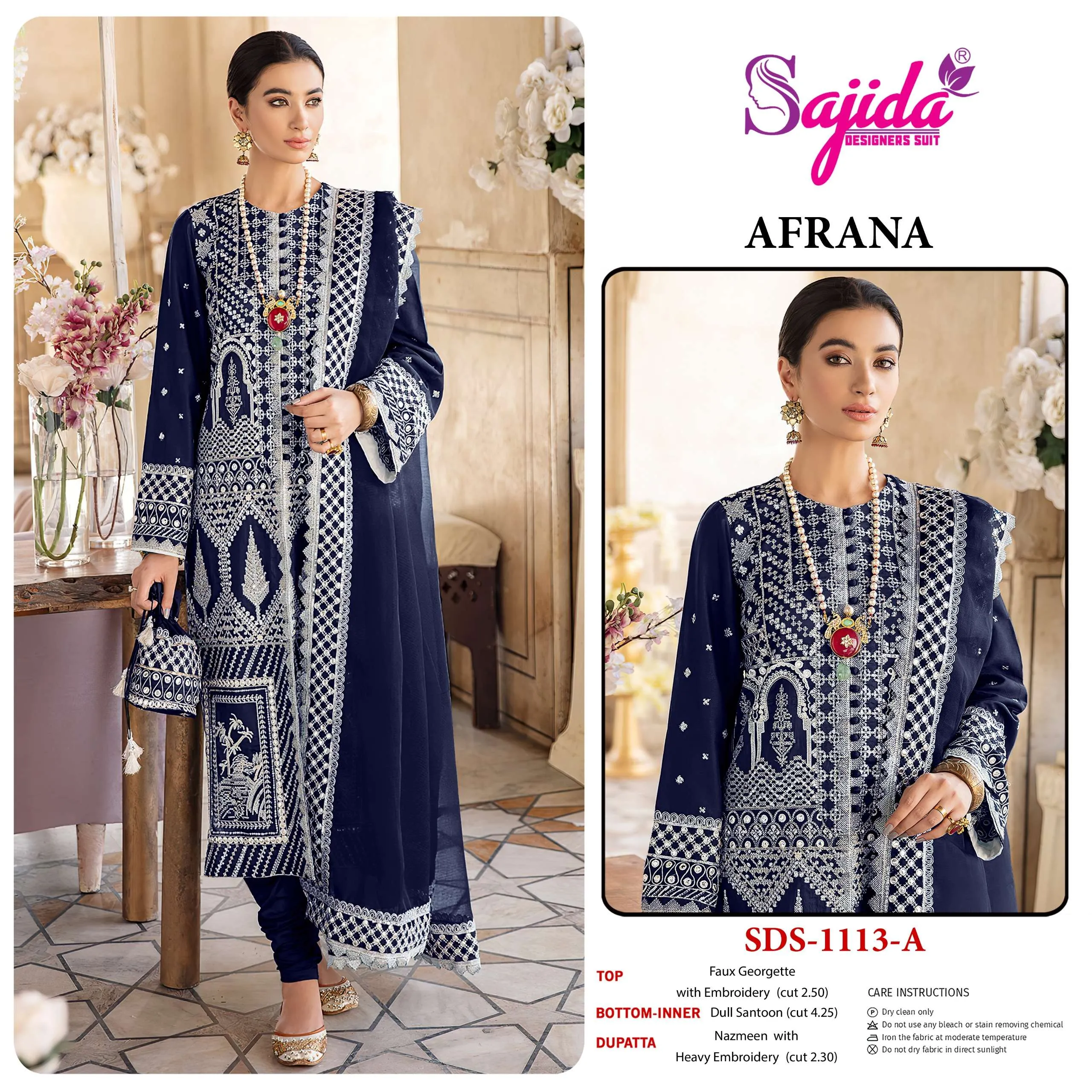 Sajida Designer Design No - 1113 Abcde Pakistani Suits
