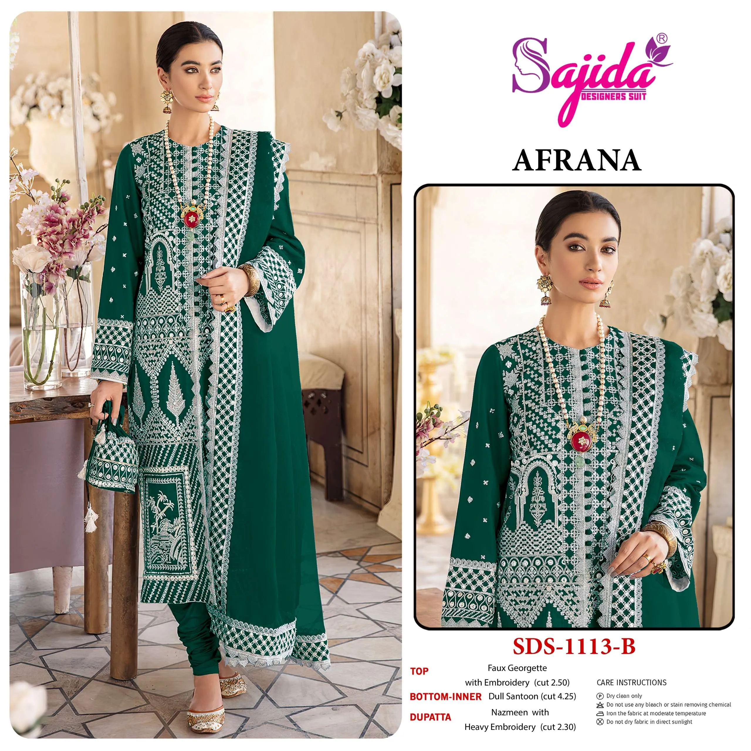 Sajida Designer Design No - 1113 Abcde Pakistani Suits