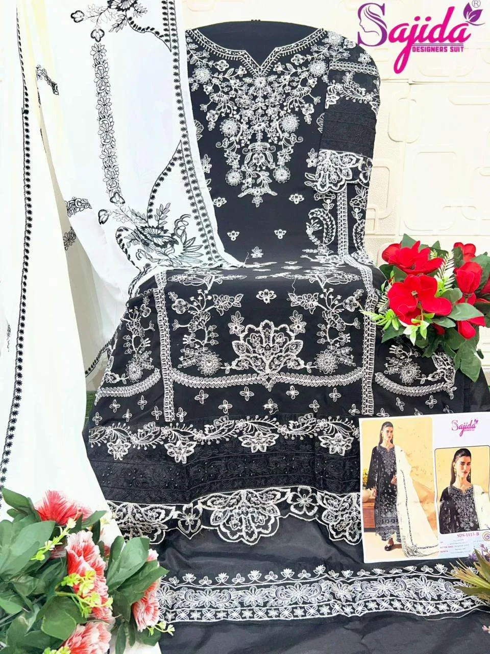 Sajida Designer Design No - 1115 Ab Pakistani Suits