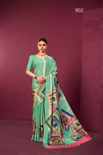 Sanjana Paula Malai Silk Digital Printed Saree