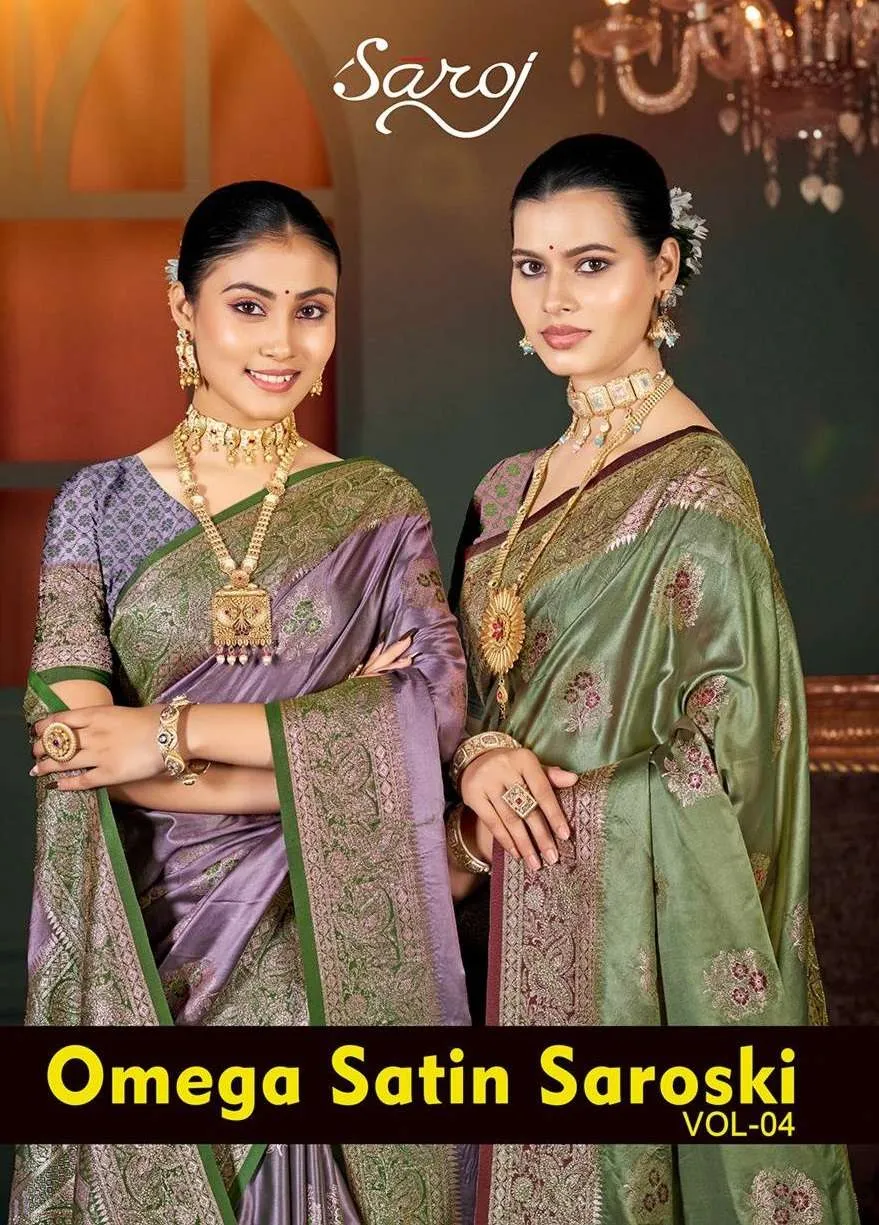Saroj Omega Satin Saroski Vol 4 Sarees