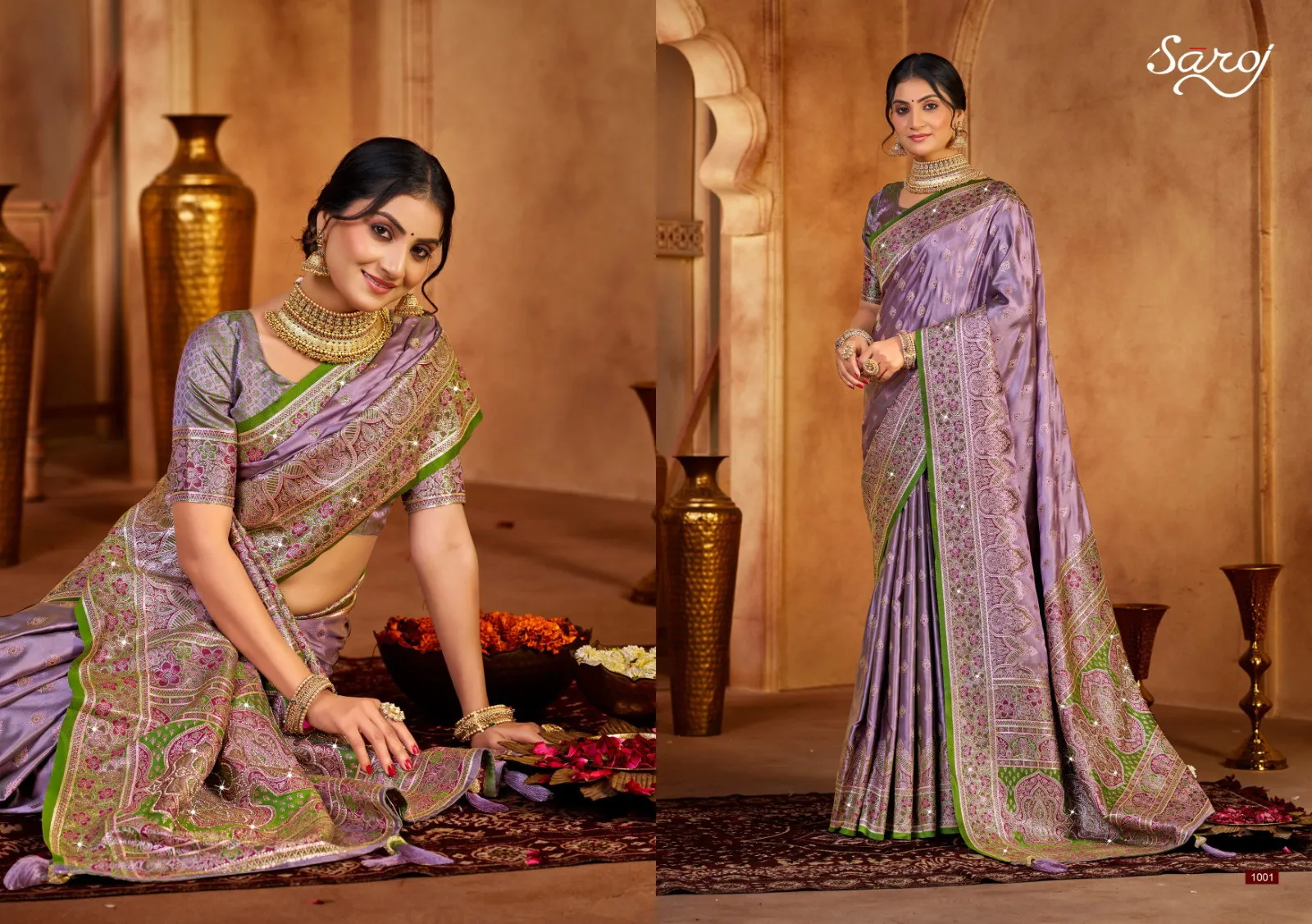 Saroj Rajyalaxmi Satin Saroski Vol 1 Sarees