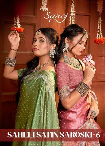 Saroj Saheli Satin Saroski Vol 6 Sarees