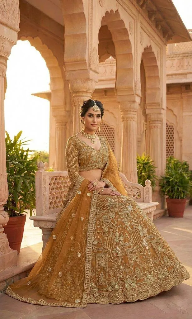 SBD 1764E Soft Net Designer Wedding Lehenga Choli
