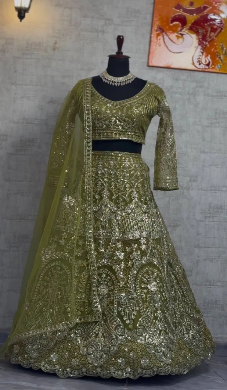 SBD 1809 Butterfly Net Sequins Work Wedding Lehenga Choli