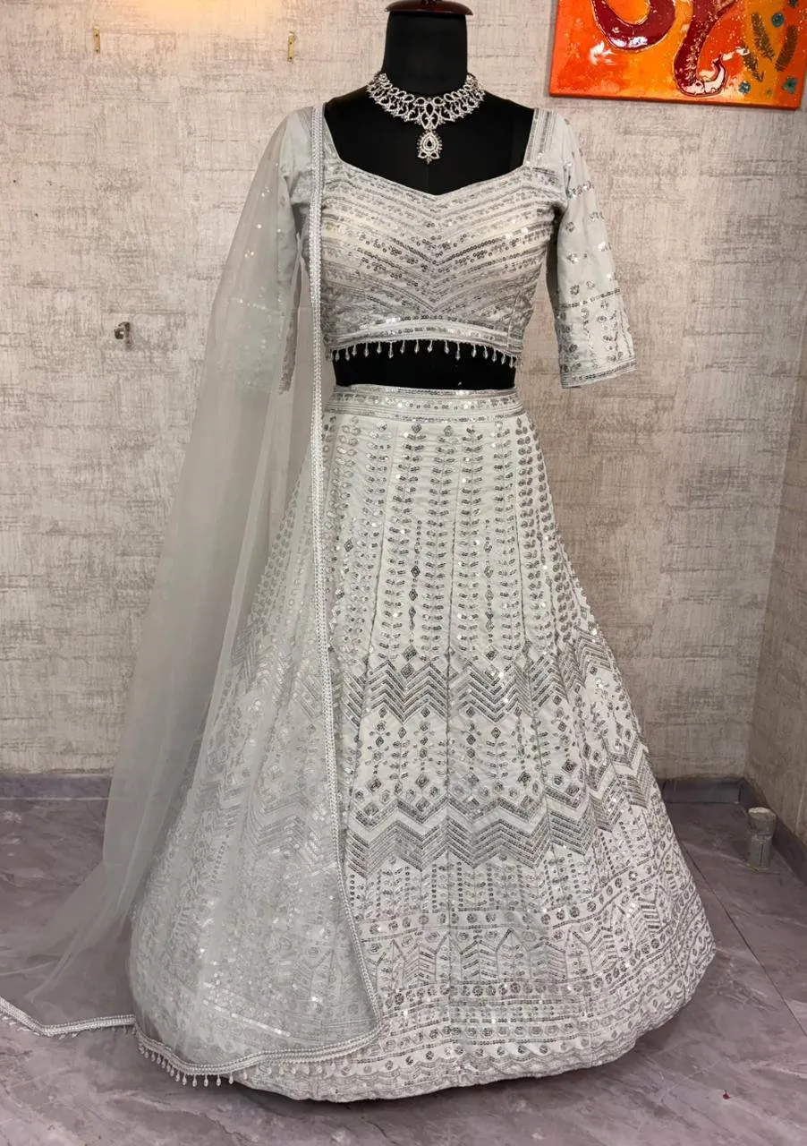 SBD 1810 Faux Georgette Sequins Wedding Lehenga Choli