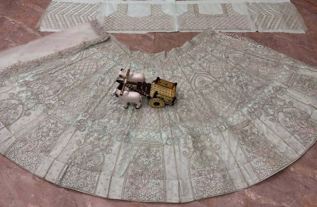 SBD 1814 Butterfly Net Embroidery Sequins Lehenga Choli