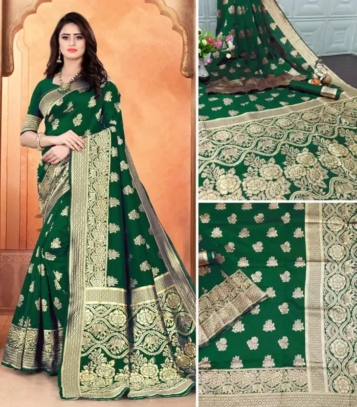 Sd Banarasi Silk Vol 1 Casual Woven Worked Fancy Saree Collection Sarees