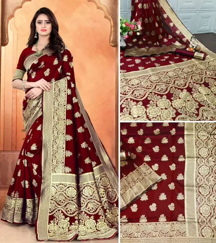Sd Banarasi Silk Vol 1 Casual Woven Worked Fancy Saree Collection Sarees