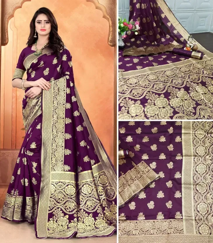 Sd Banarasi Silk Vol 1 Casual Woven Worked Fancy Saree Collection Sarees