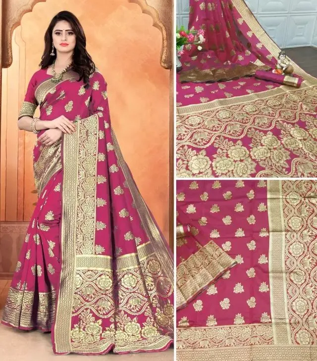 Sd Banarasi Silk Vol 1 Casual Woven Worked Fancy Saree Collection Sarees