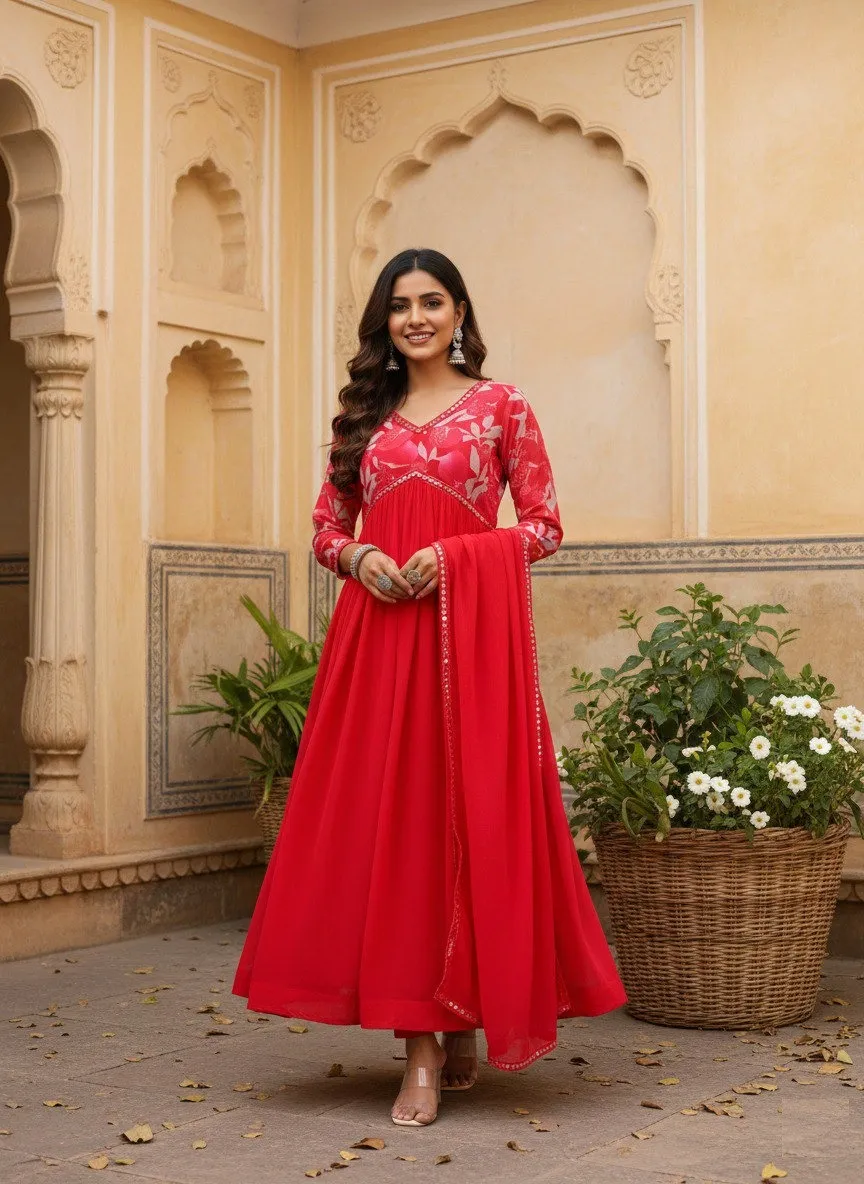 Shiv Vol 124 Pink Heavy Georgette Readymade Dress