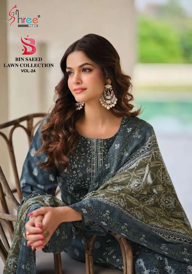 Shree Fab Bin Saeed Lawn Collection Vol 24 Pakistani Suits