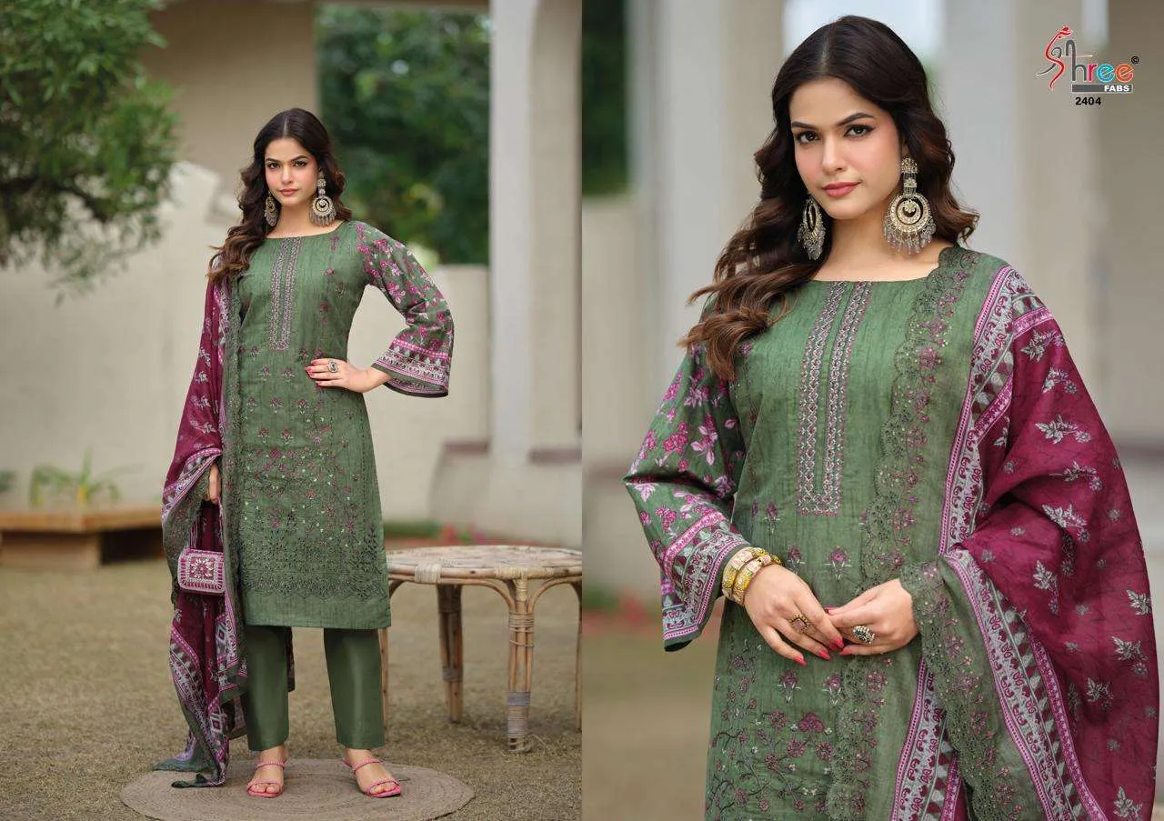 Shree Fab Bin Saeed Lawn Collection Vol 24 Pakistani Suits