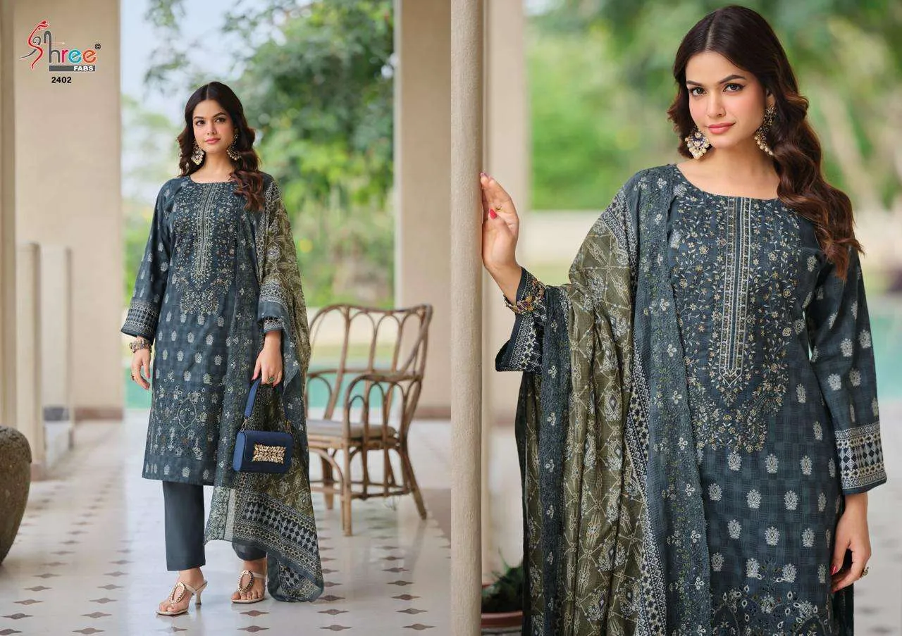 Shree Fab Bin Saeed Lawn Collection Vol 24 Pakistani Suits