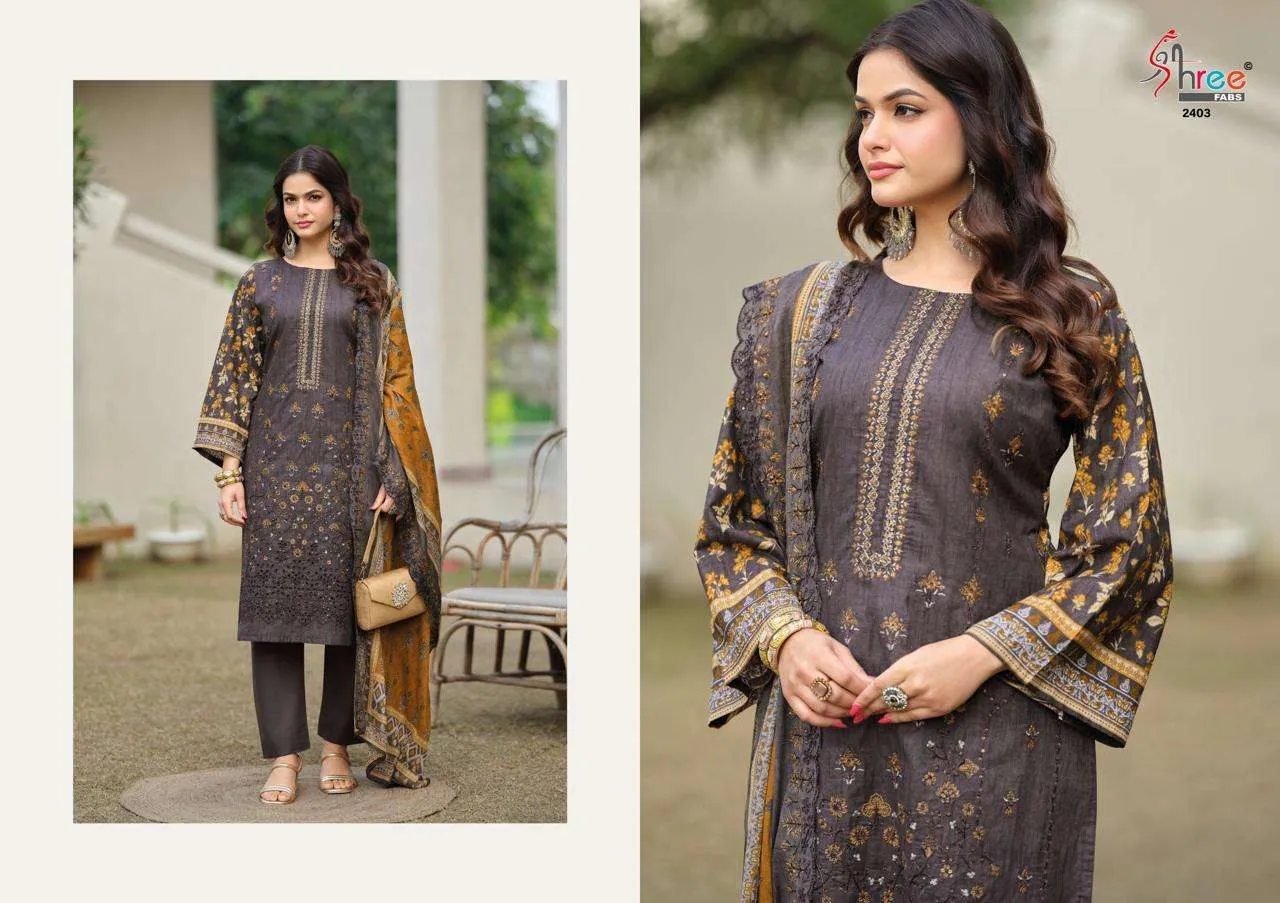 Shree Fab Bin Saeed Lawn Collection Vol 24 Pakistani Suits