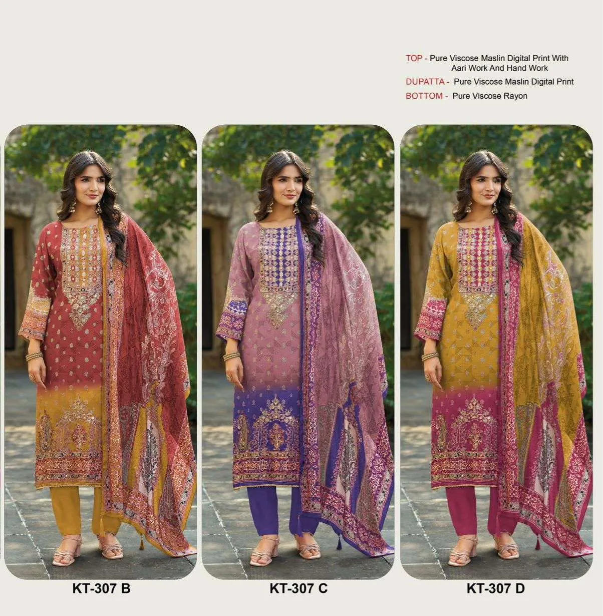 Shree Fab Design No - Kt - 307 Bcd Pakistani Suits