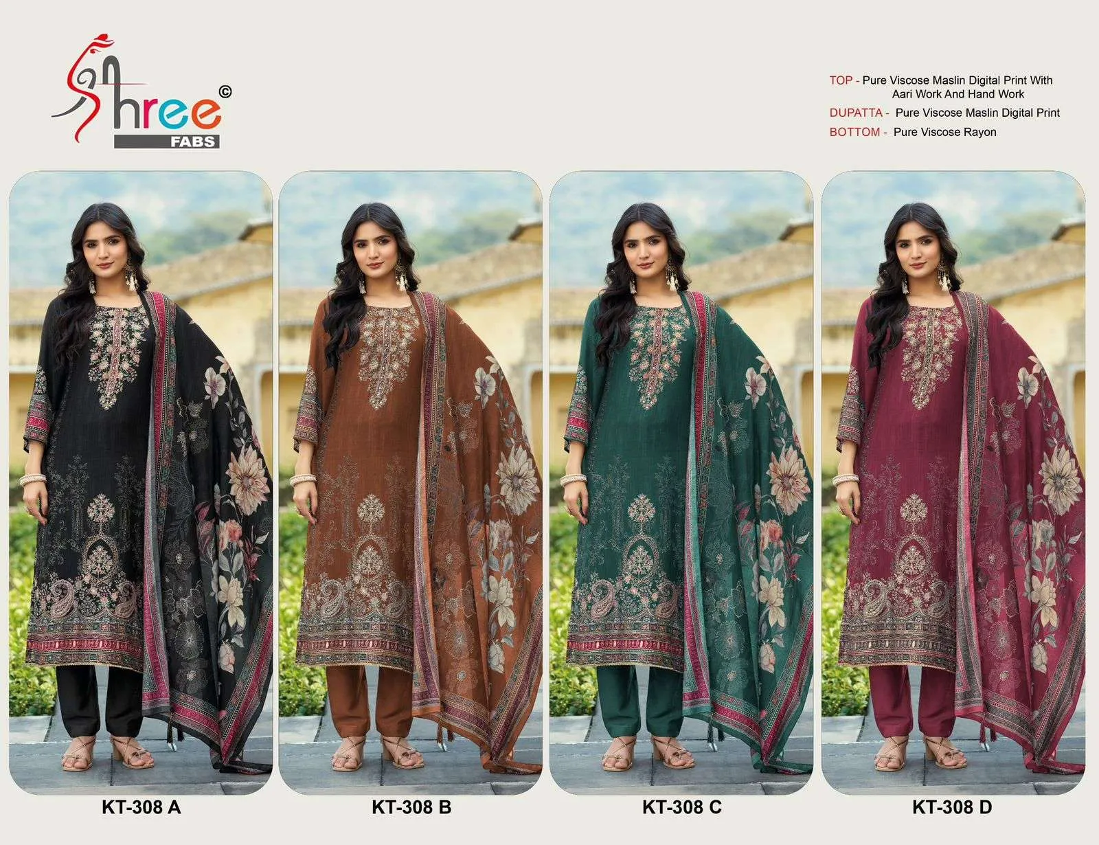 Shree Fab Kt 308 Pakistani Suits
