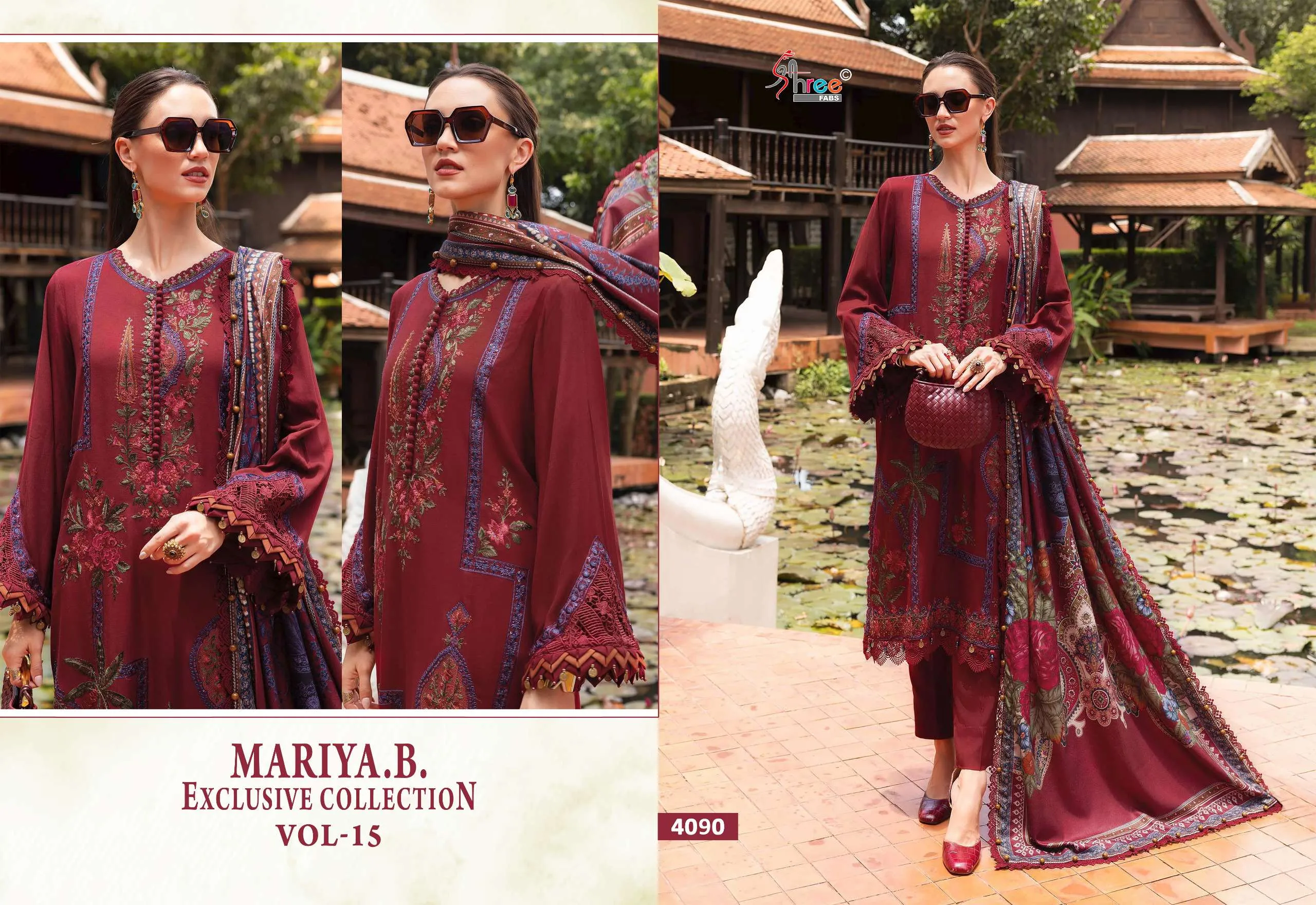 Shree Fab Maria B Exclusive Collection Vol 15 Pakistani Suits