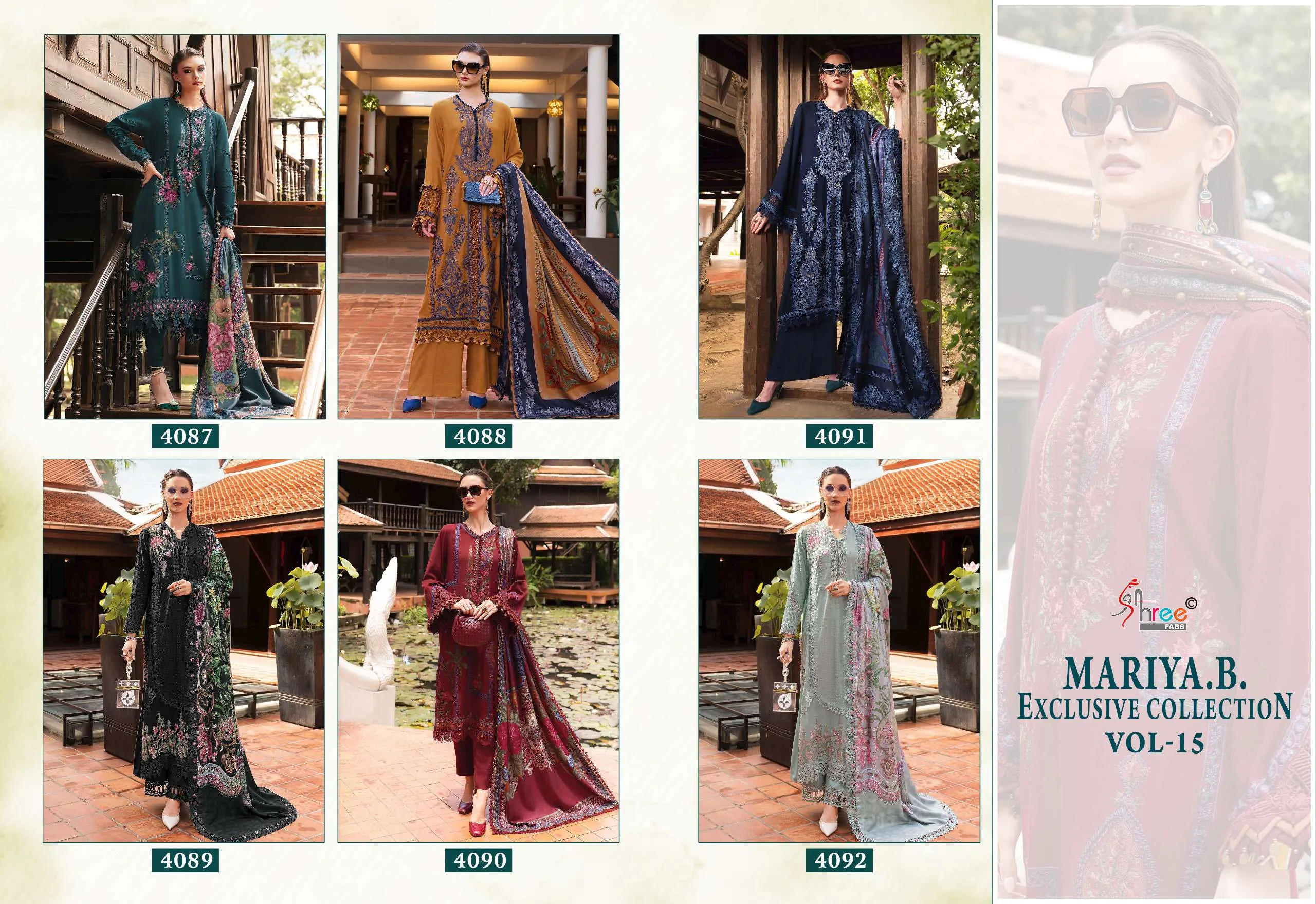 Shree Fab Maria B Exclusive Collection Vol 15 Pakistani Suits