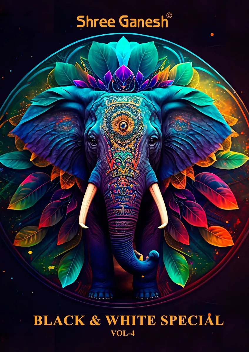 Shree Ganesh Black & White Special Vol 4 Unstitched Suits