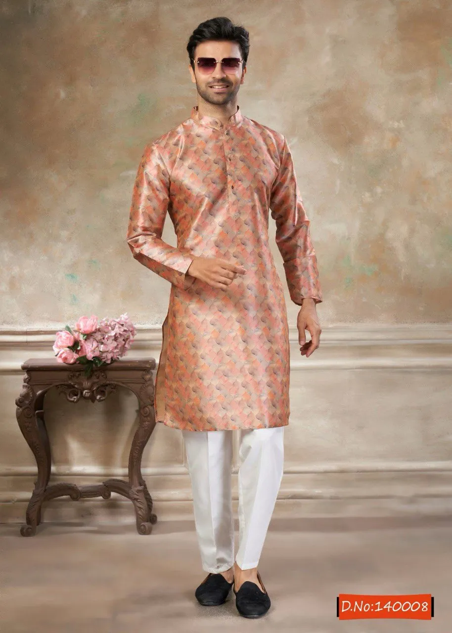 Shyam Vol 48 Silk Digital Printed Kurta Pajama Men's Wear