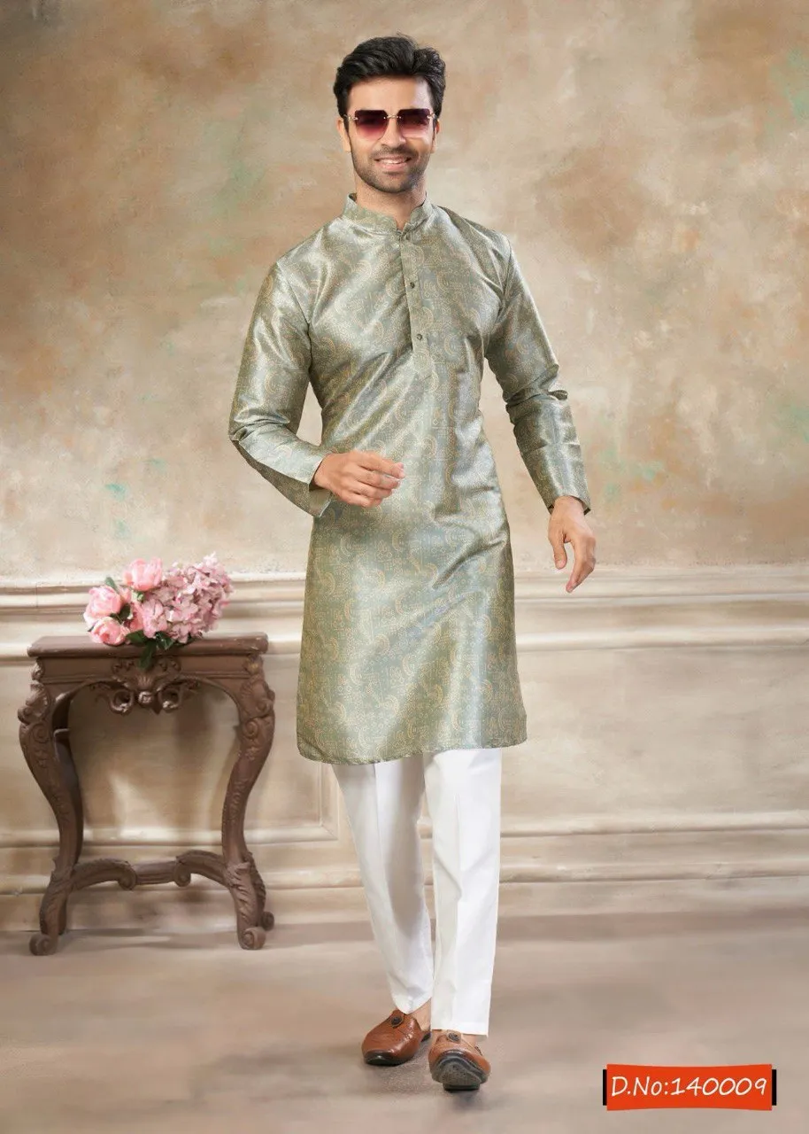 Shyam Vol 48 Silk Digital Printed Kurta Pajama Men's Wear