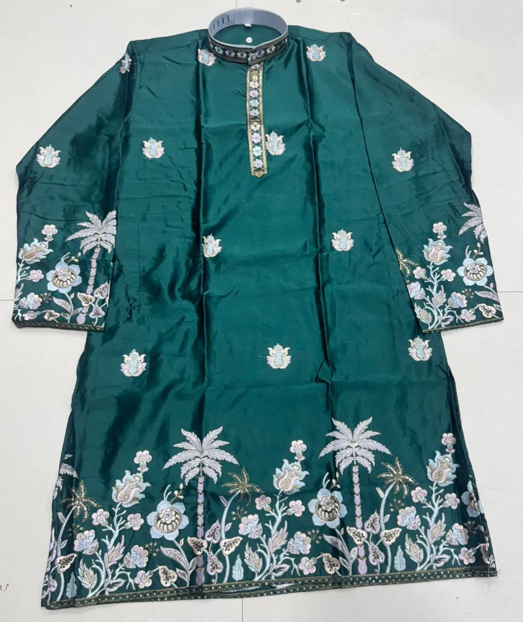 Shyam Vol 53 Malai Silk Embroidery Kurta Pajama Men's Wear