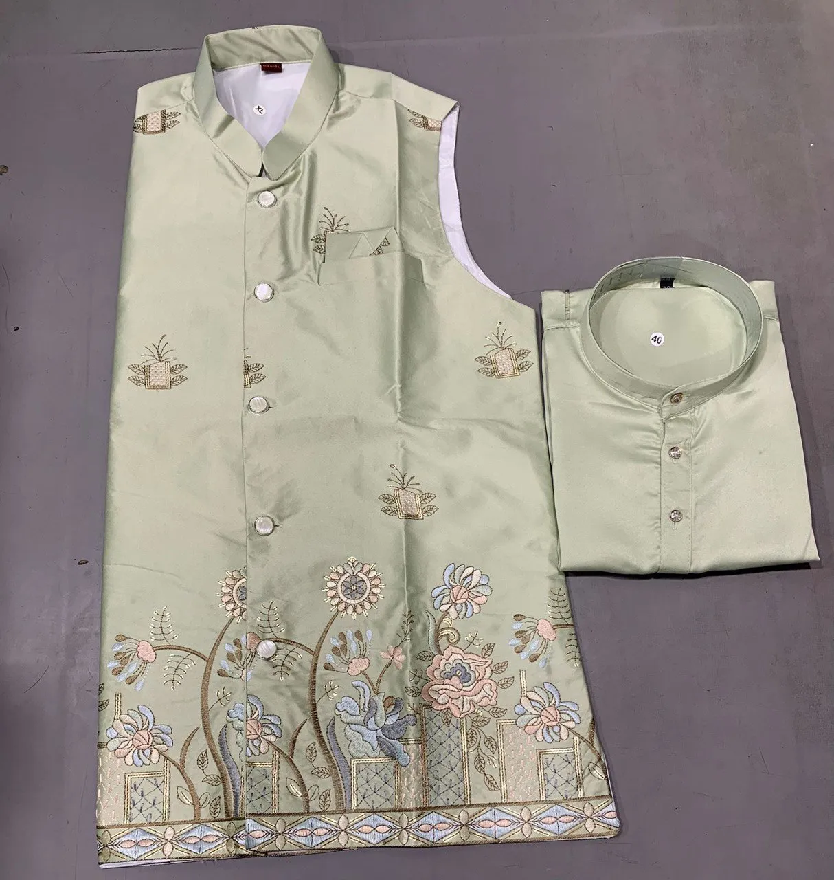 Shyam Vol 55 Malai Silk Wedding Kurta Pajama Men's Wear