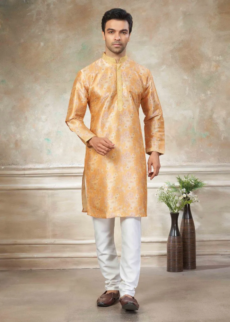 Shyam Vol 59 Silk Digital Printed Kurta Pajama Men's Wear