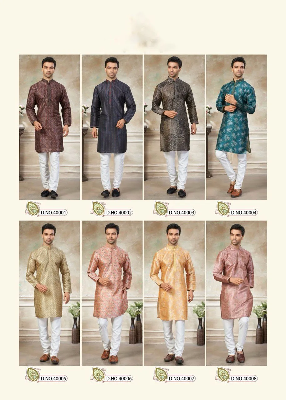 Shyam Vol 59 Silk Digital Printed Kurta Pajama Men's Wear