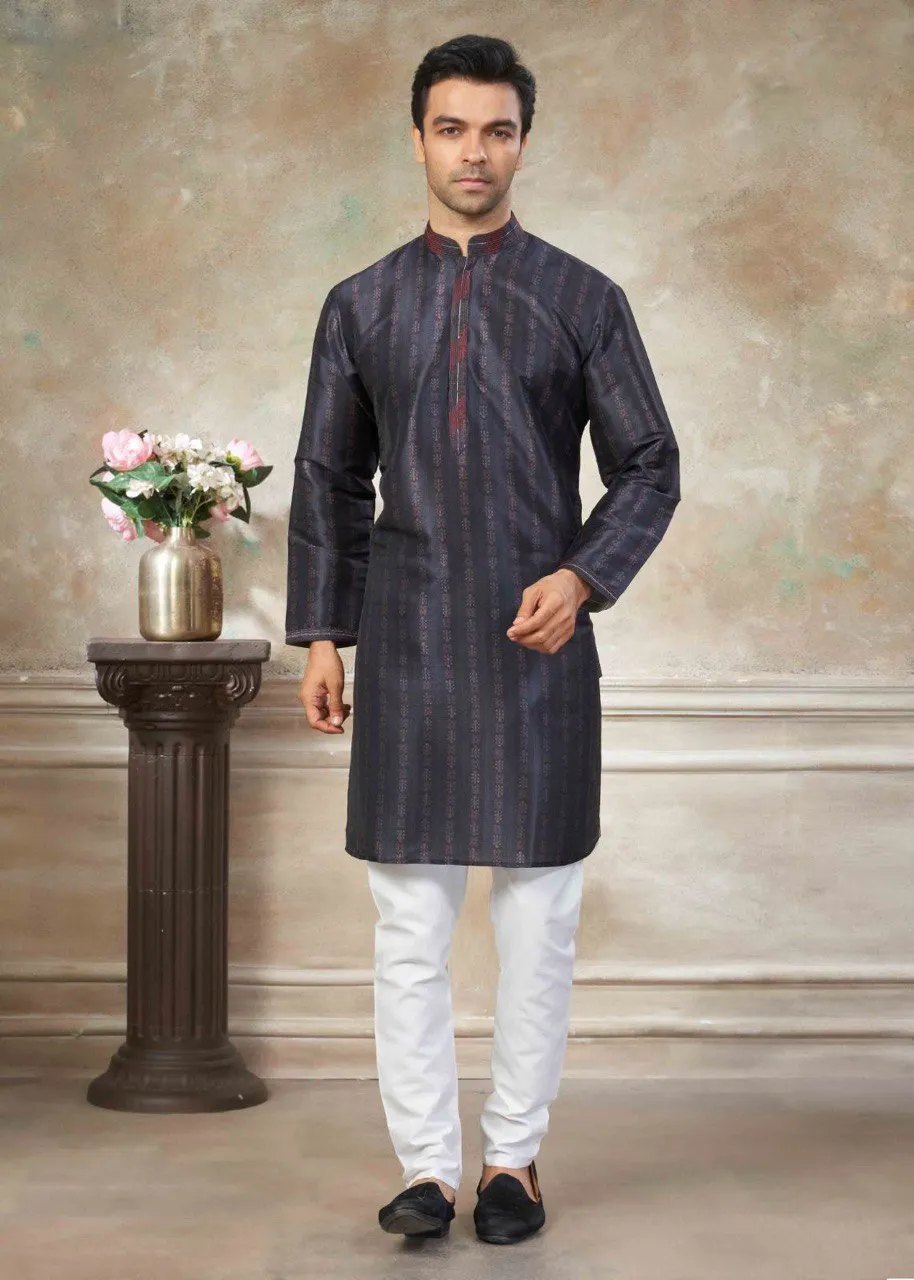 Shyam Vol 59 Silk Digital Printed Kurta Pajama Men's Wear