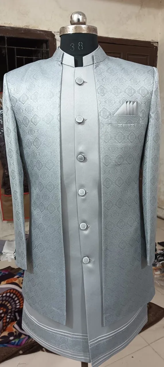 ShyamA Heavy Satin Wedding Kurta Pajama With Jacket